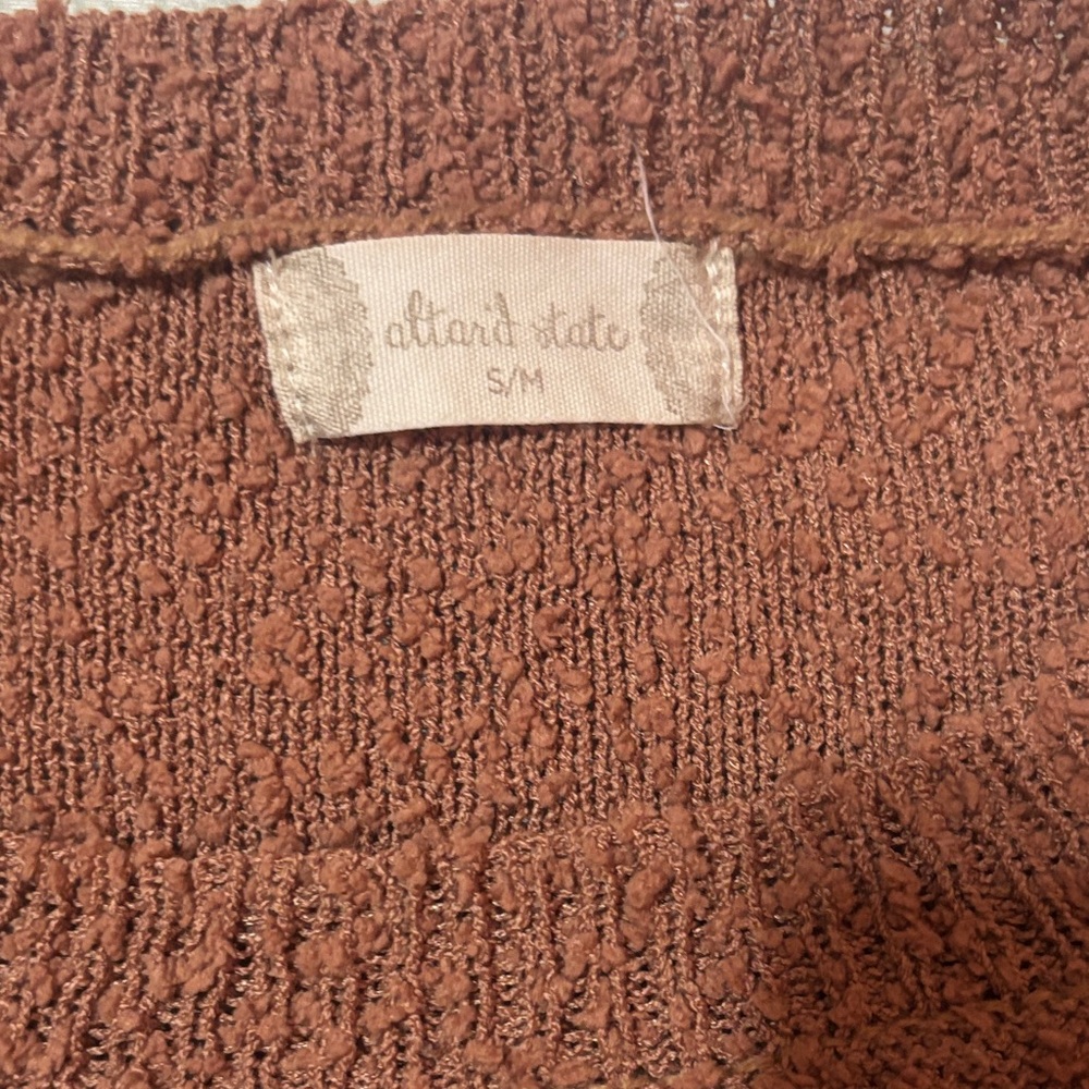 Altar'd State Textured Brown Sweater Size S/M - Picture 6 of 12